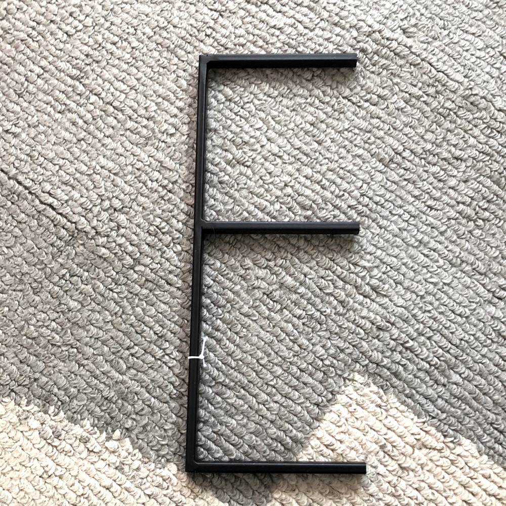 Black Metal Slim Modern Letter E